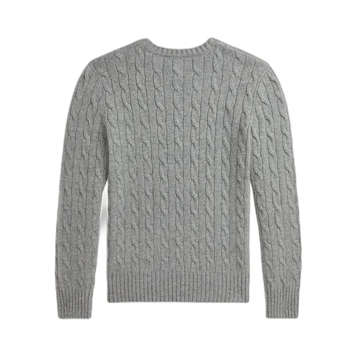 Logo Embroidered Cable Knit Jumper