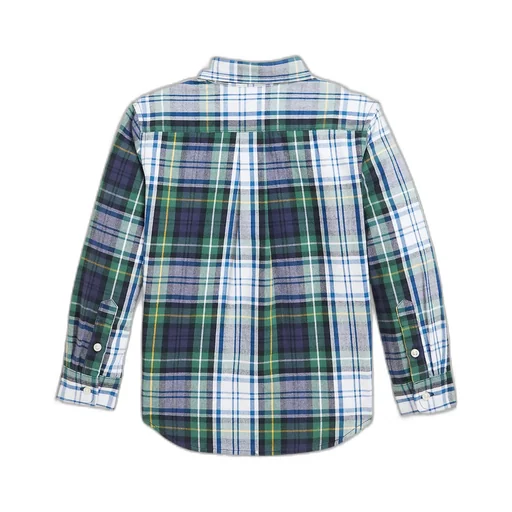 Logo Embroidered Checked Shirt