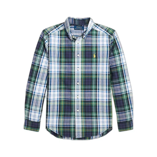 Logo Embroidered Checked Shirt