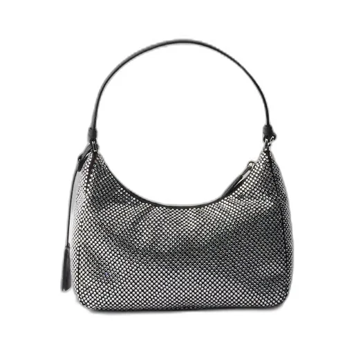 Logo Plaque Zipped Shoulder Bag