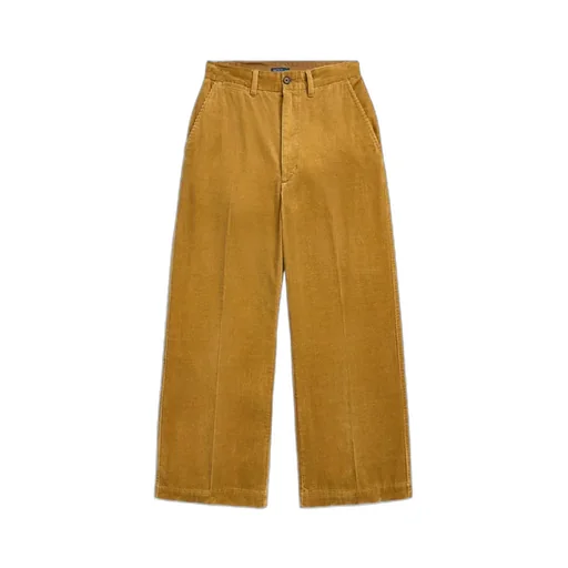 Corduroy Wide-Leg Cropped Trousers