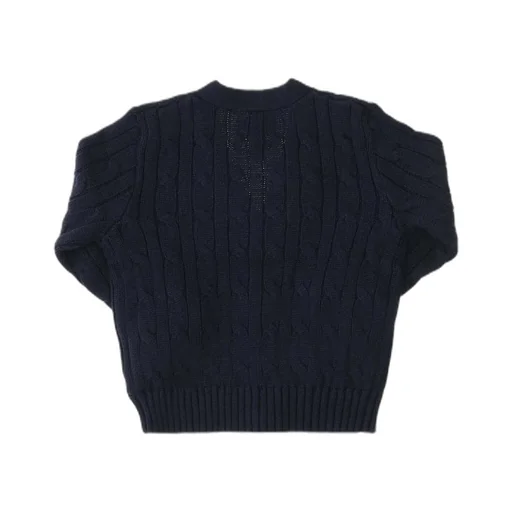 V-Neck Cable-Knit Cardigan