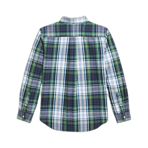 Logo Embroidered Checked Shirt