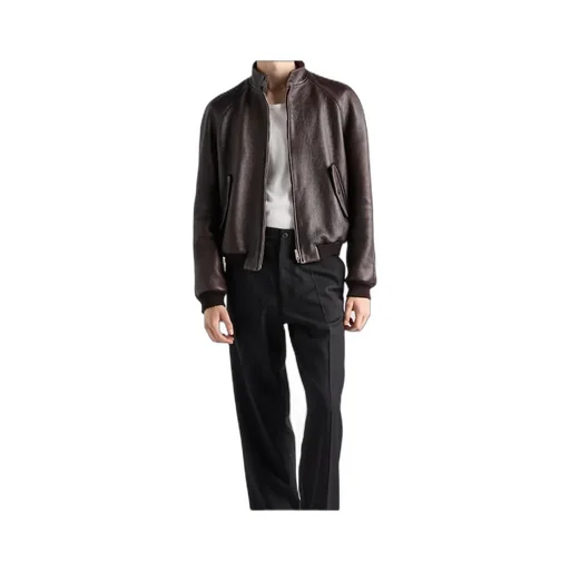 Leather Bomber Jacket