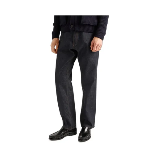 Triangle-Logo Straight-Leg Jeans