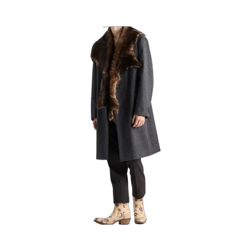 Single-Breasted Wool Coat