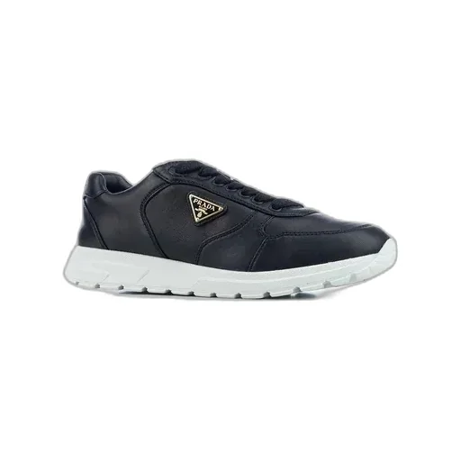 Triangle-Logo Lace-Up Sneakers