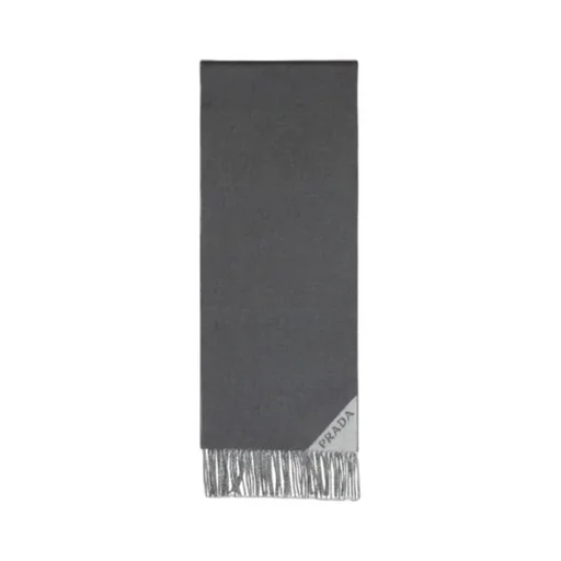 Logo-Detail Fringed Scarf