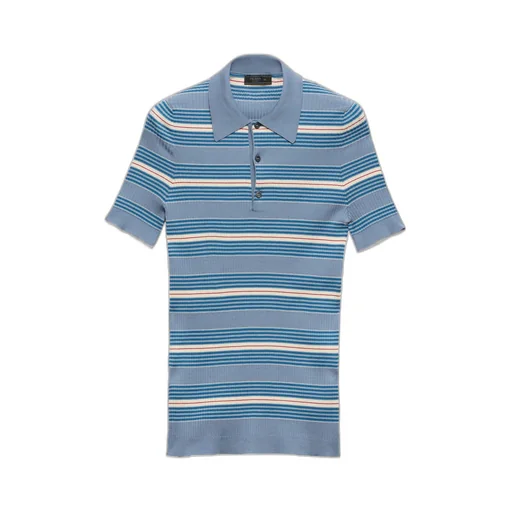 Striped Cotton Polo Shirt