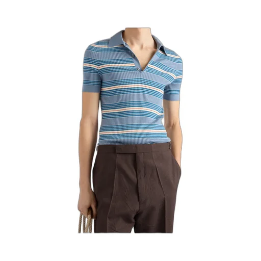 Striped Cotton Polo Shirt