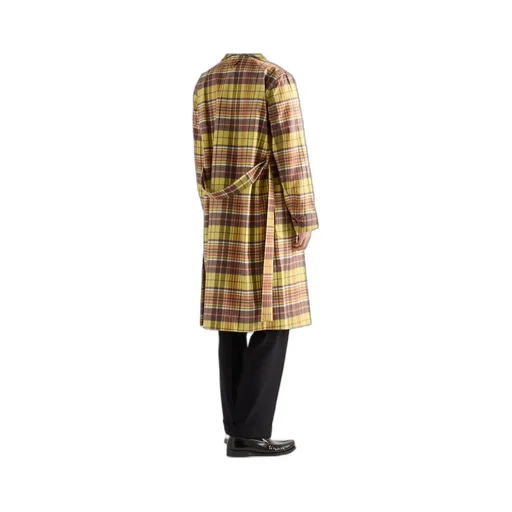 Checked Belted Coat