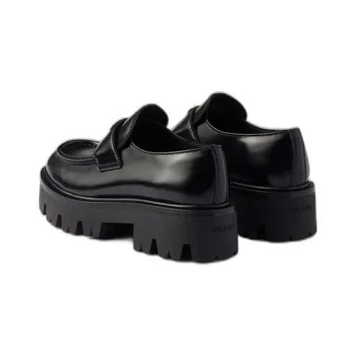 Triangle-Logo Slip-On Moccasins