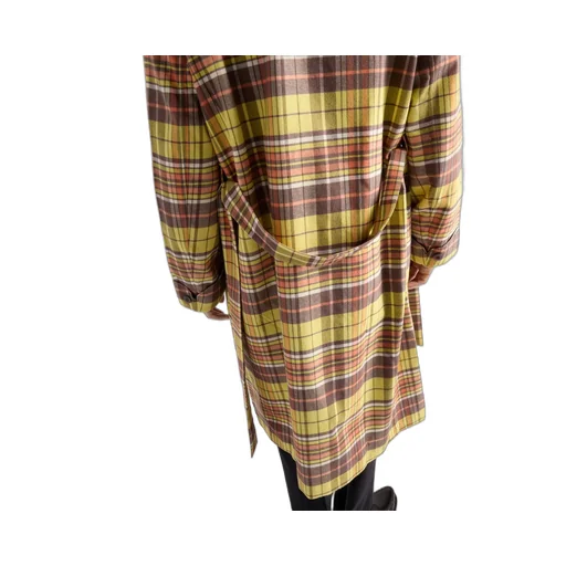 Checked Belted Coat