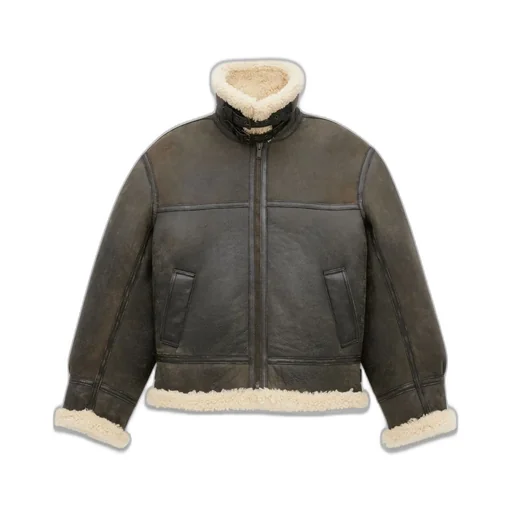 Zip-Up Drop Shoulder Aviator Jacket