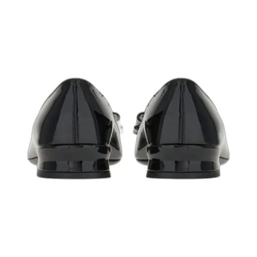 Vara Bow Leather Ballerina Shoes