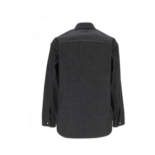 Long-Sleeved Denim Shirt