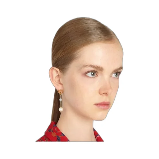 Gancini Pearl Pendant Earrings