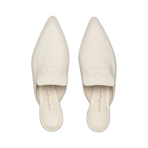 Logo Flat-Soled Muller Shoes