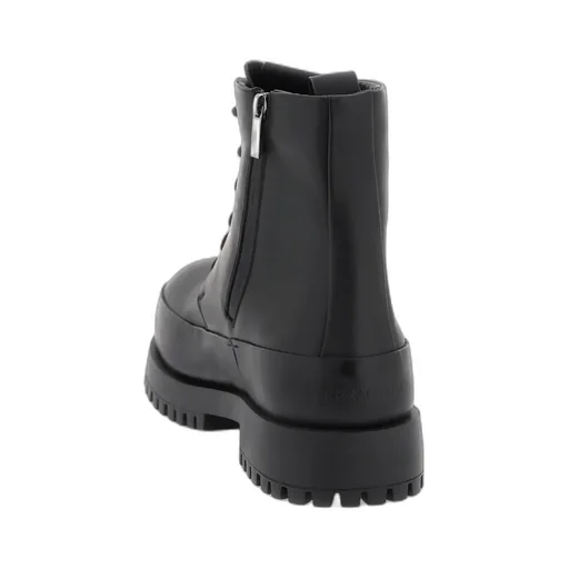 Round-Toe Tank-Sole Ankle Boots