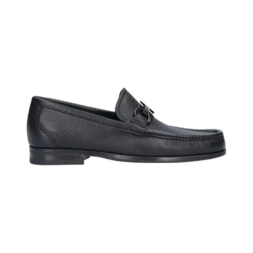 Gancini Plaque Moccasin Loafers