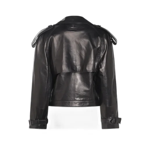V-Neck Leather Jacket