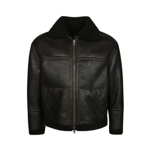Zippered Leather Jacket