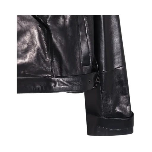 V-Neck Leather Jacket
