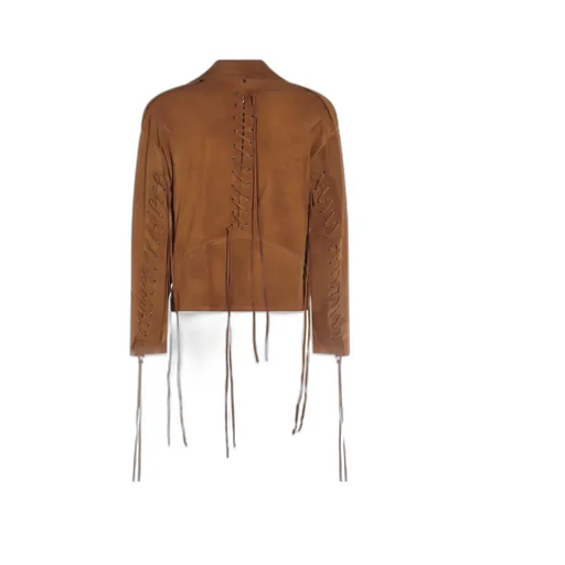 Zip Detailed Leather Jacket