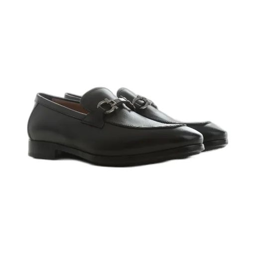 Gancini-Trim Leather Moccasins
