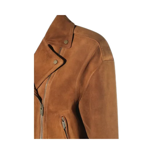 Zip Detailed Leather Jacket