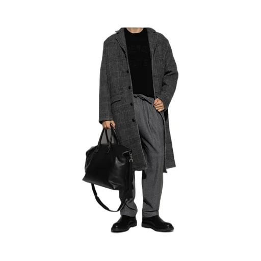 Checked Wool Coat