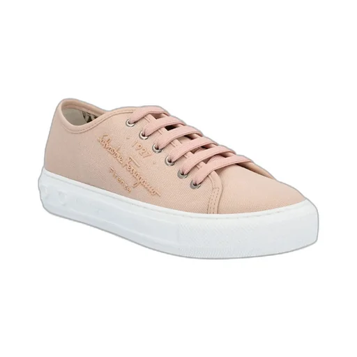Logo Embossed Lace-Up Sneakers