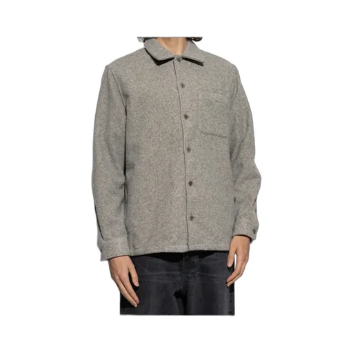 Button-Fastening Overshirt