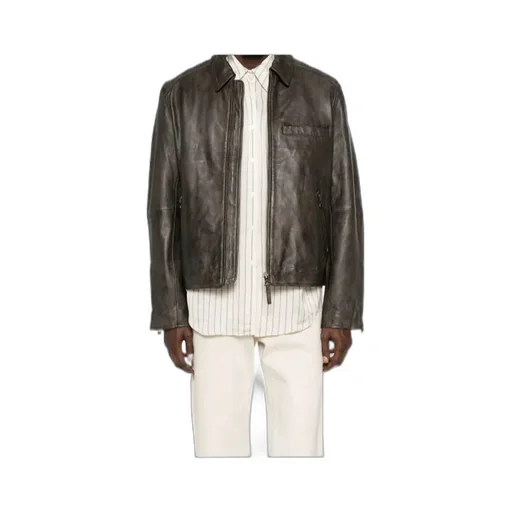 Zippered Leather Jacket