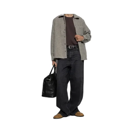 Button-Fastening Overshirt