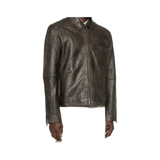 Zippered Leather Jacket