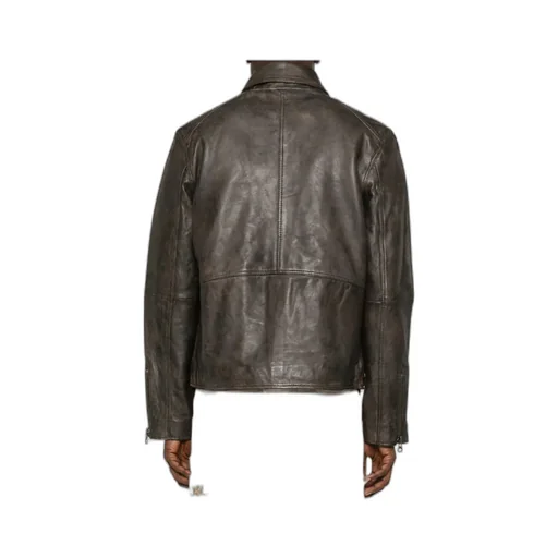Zippered Leather Jacket