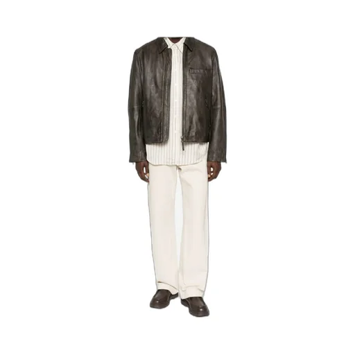 Zippered Leather Jacket