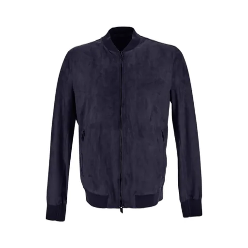 Long-Sleeved Leather Jacket