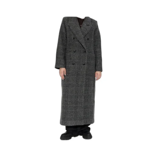 Sajilla Double-Breasted Checked Coat