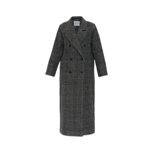 Plaid Double-Breasted Coat