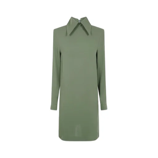 Lapel Long-Sleeved Dress