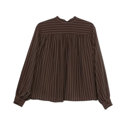 V-Neck Striped Blouse