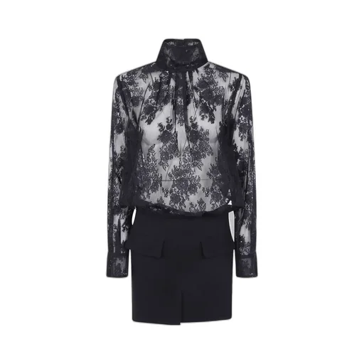 Lace Long-Sleeved Dress