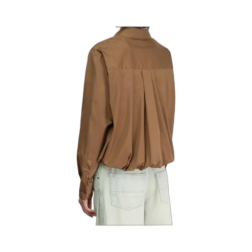 Pleated Poplin Shirt
