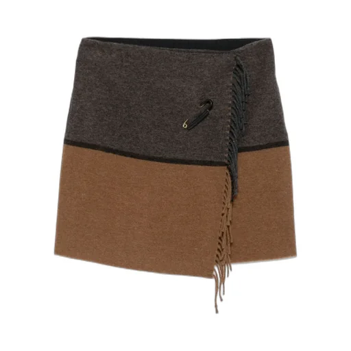 Safety-Pin Fringed Skirt
