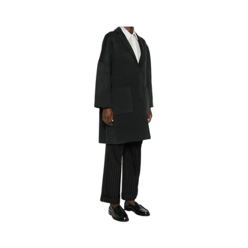 Patch-Pocket Wool Coat