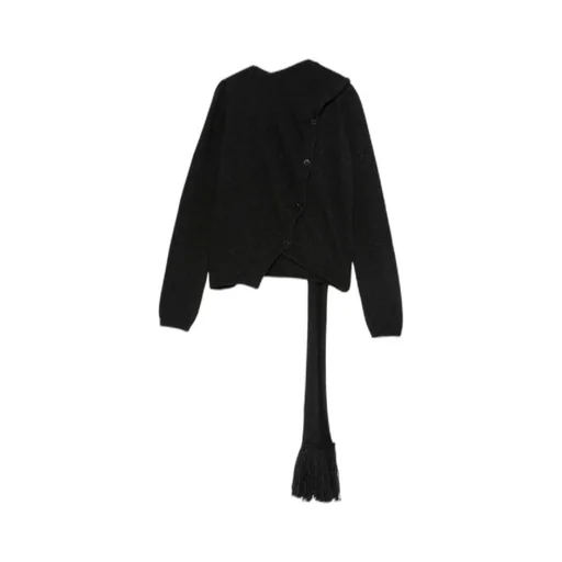 Asymmetric Button-Down Sweater