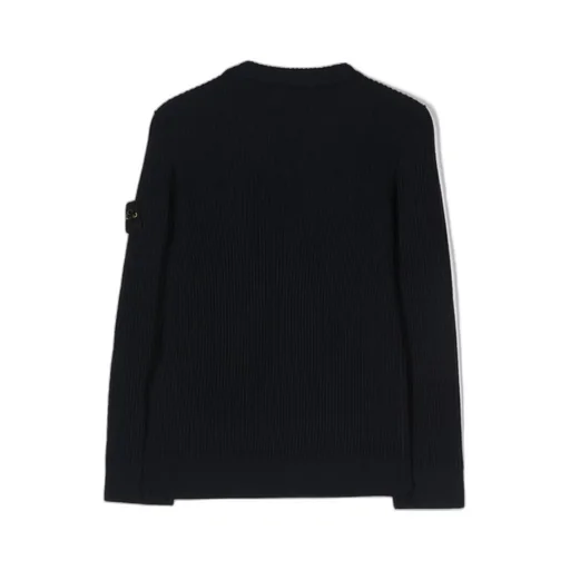 Logo-Patch Ribbed-Knit Jumper