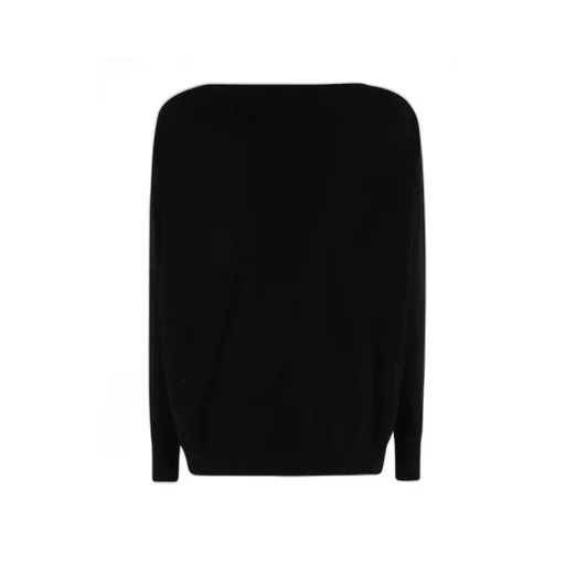 Boat Neck Ribbed Sweater
